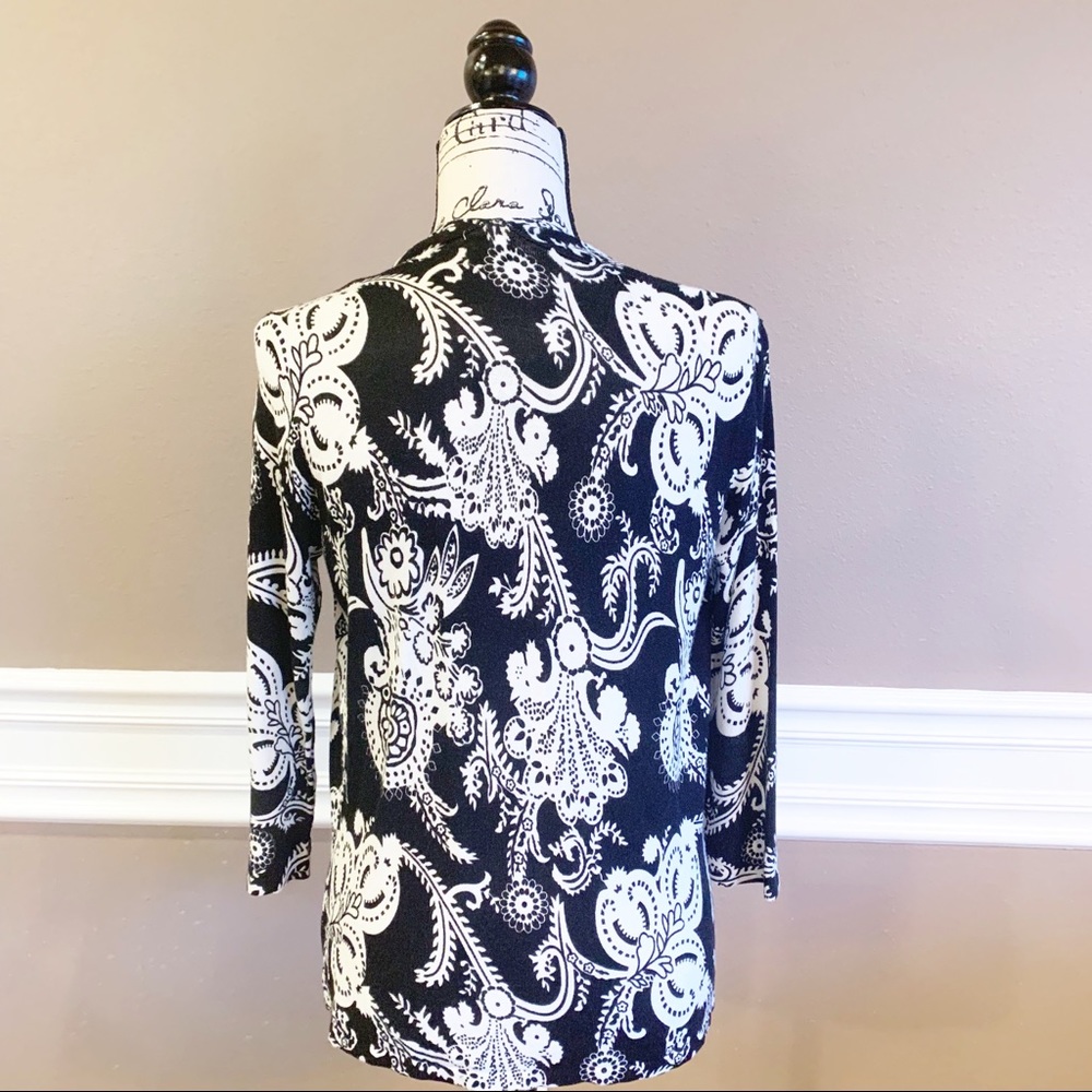 Cache Open Front Cardigan, Size Small - image 3